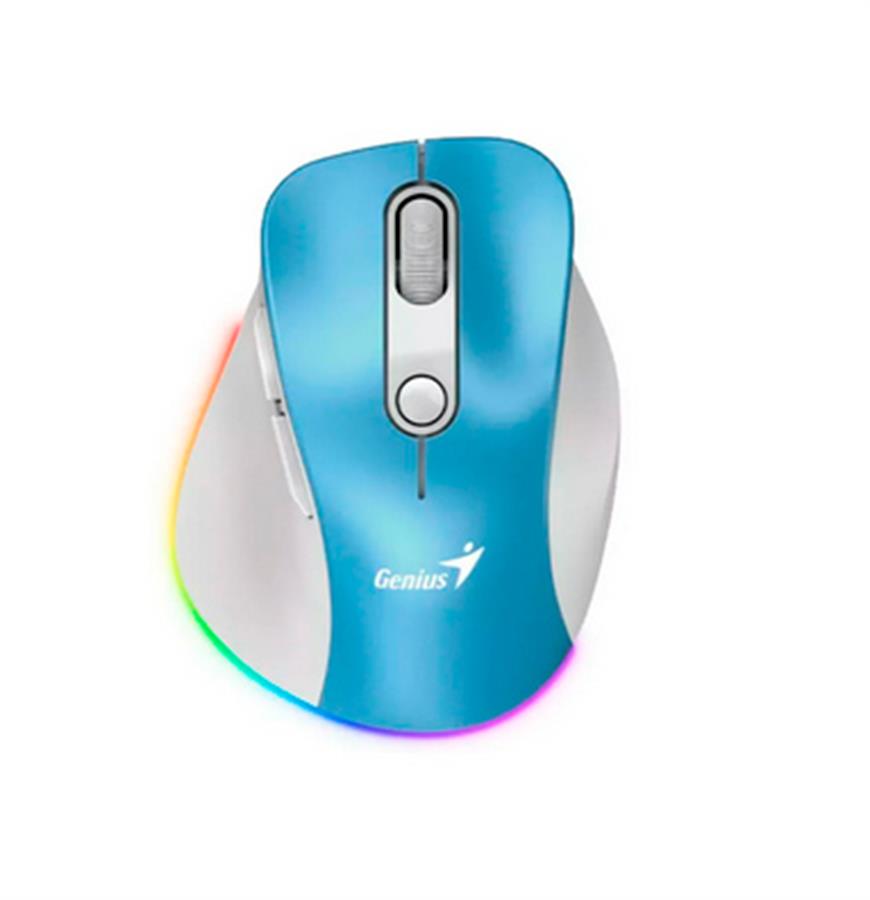 MOUSE SILENCIOSO  ERGO 9000S PRO RECARGABLE INALAMBRICO + BT  BLUE