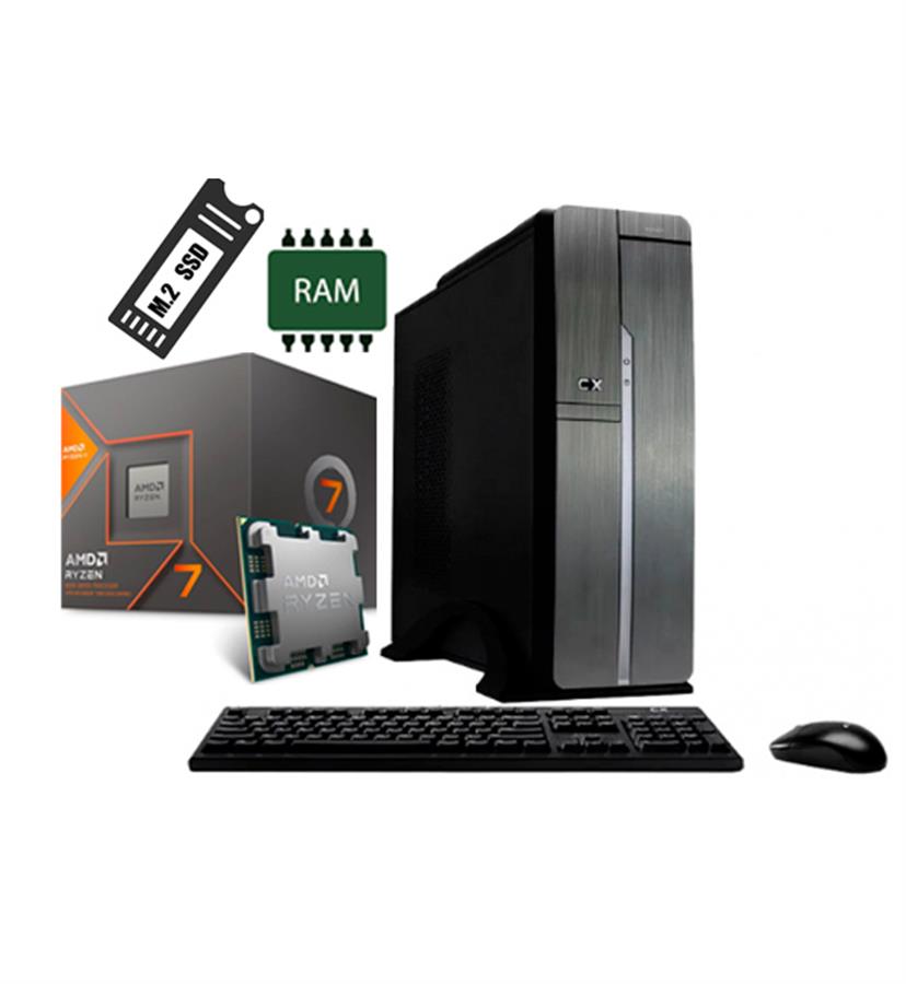 PC ARMADA AMD RYZEN 7 8700G 16GB RAM 512GB SSD TECLADO & MOUSE - FREEDOS