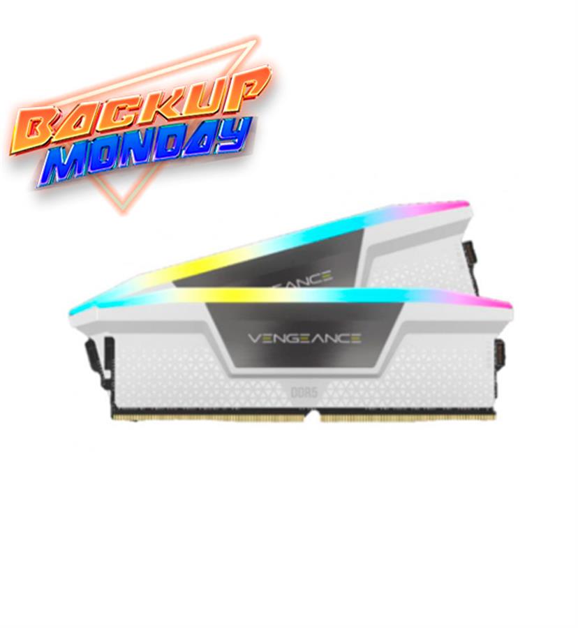 MEMORIA RAM DDR5  32GB (2X16) 5200Hz  VENGEANCE  RGB BLANCO  CL40