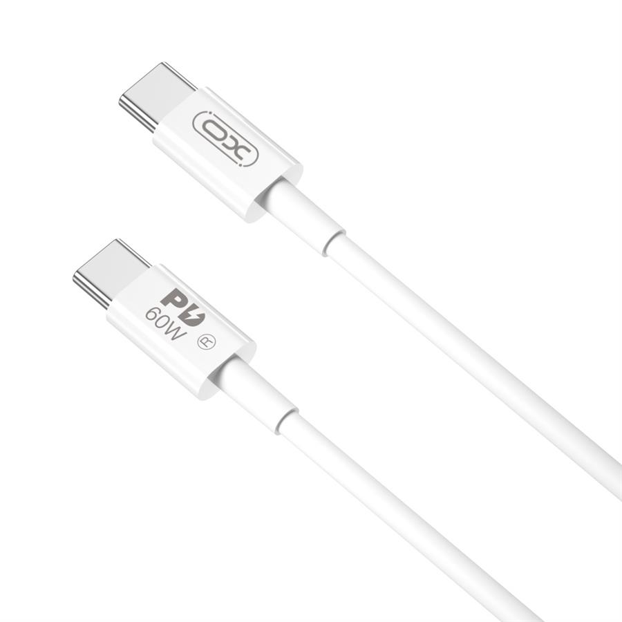 CABLE TIPO C A TIPO C 1.0 MTS  60W BLANCO