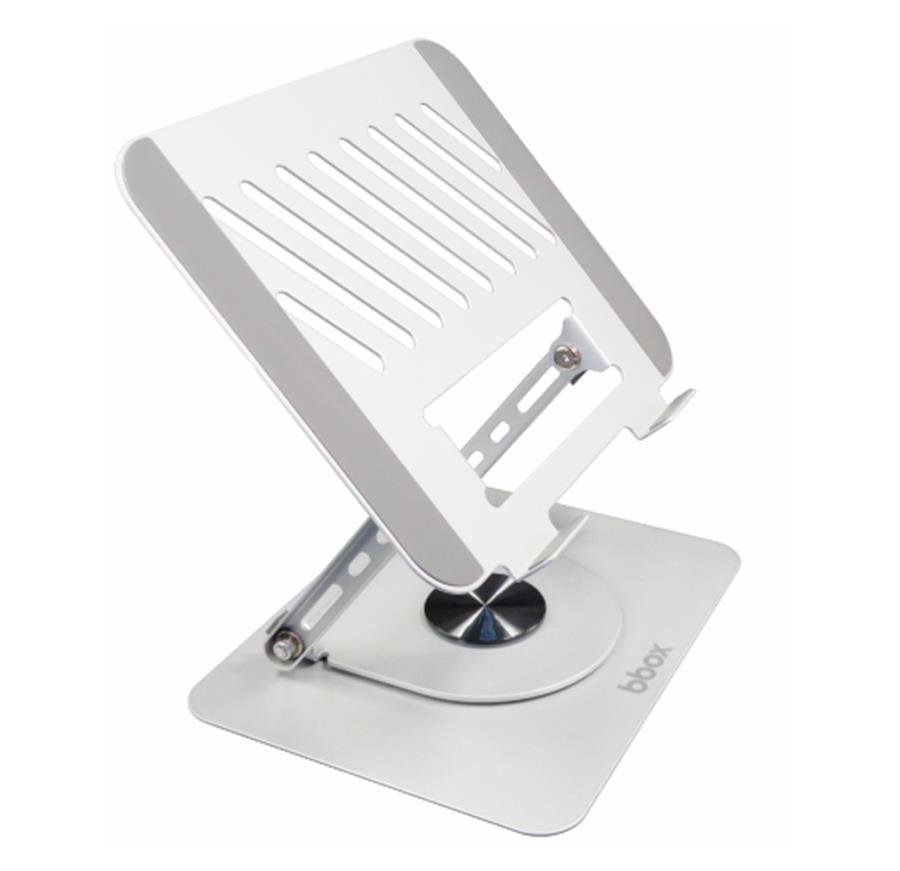 BASE NOTEBOOK X12 ALUMINIO BBOX L29 ROTACION 360° PLATEADO