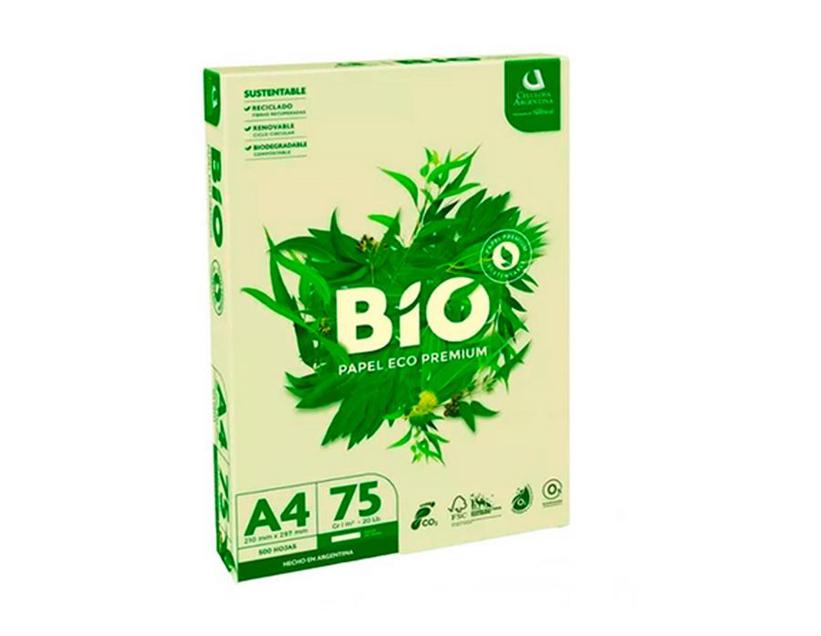 RESMA A4 75GRS BIO -  PAPEL RECICLADO