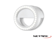 ARO LUZ LED SELFIE RECARGABLE USB P/CELULAR Y TABLET NETMAK NM-RL2