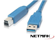 CABLE USB 3.0 - IMPRESORA 3MTS - NM-C42-3 - NETMAK