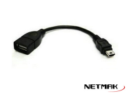 ADAPTADOR USB 2.0 A MINI USB 5 PINES - OTG - NM-C75 - NETMAK