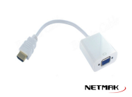 ADAPTADOR HDMI A VGA + AUDIO - NM-C81A - NETMAK