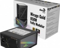 FUENTE AEROCOOL MIRAGE GOLD 850W ARGB - FULL RANGE - FULL MODULAR