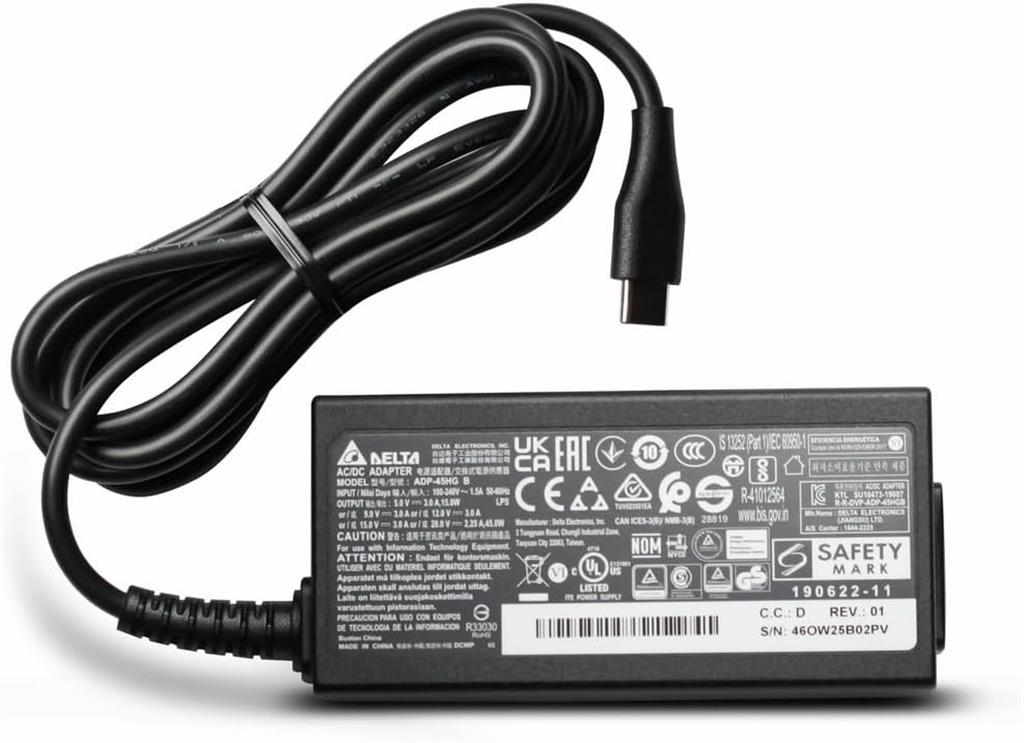 CARGADOR NOTEBOOK DELTA TIPO C 45W