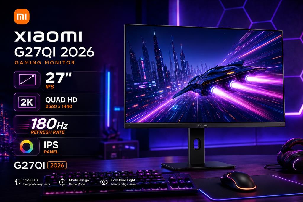MONITOR GAMER 27" 2K QUAD HD 180Hz IPS G27QI  2026