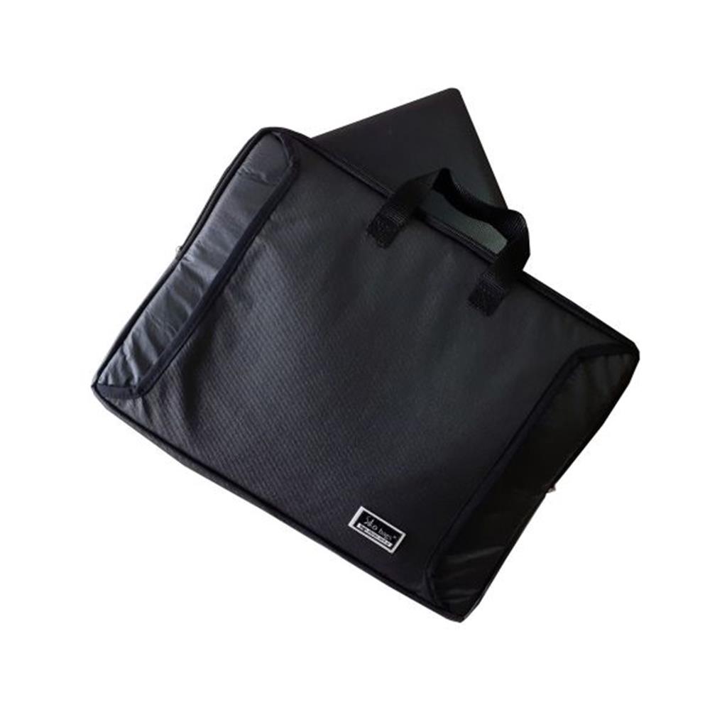 FUNDA NOTEBOOK 15.6 PULGADAS CON MANIJAS + BOLSILLO P/ CARGADOR -NEGRA