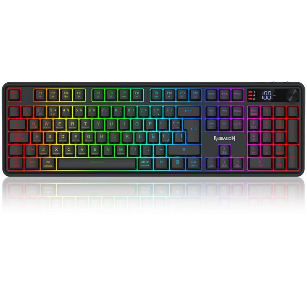 TECLADO GAMER MEMBRANA REDRAGON VOLCANO PRO INALAMBRICO RGB