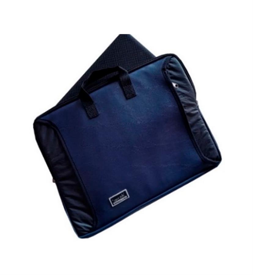 FUNDA NOTEBOOK 15.6 PULGADAS CON MANIJAS + BOLSILLO P/ CARGADOR -  AZUL MARINO