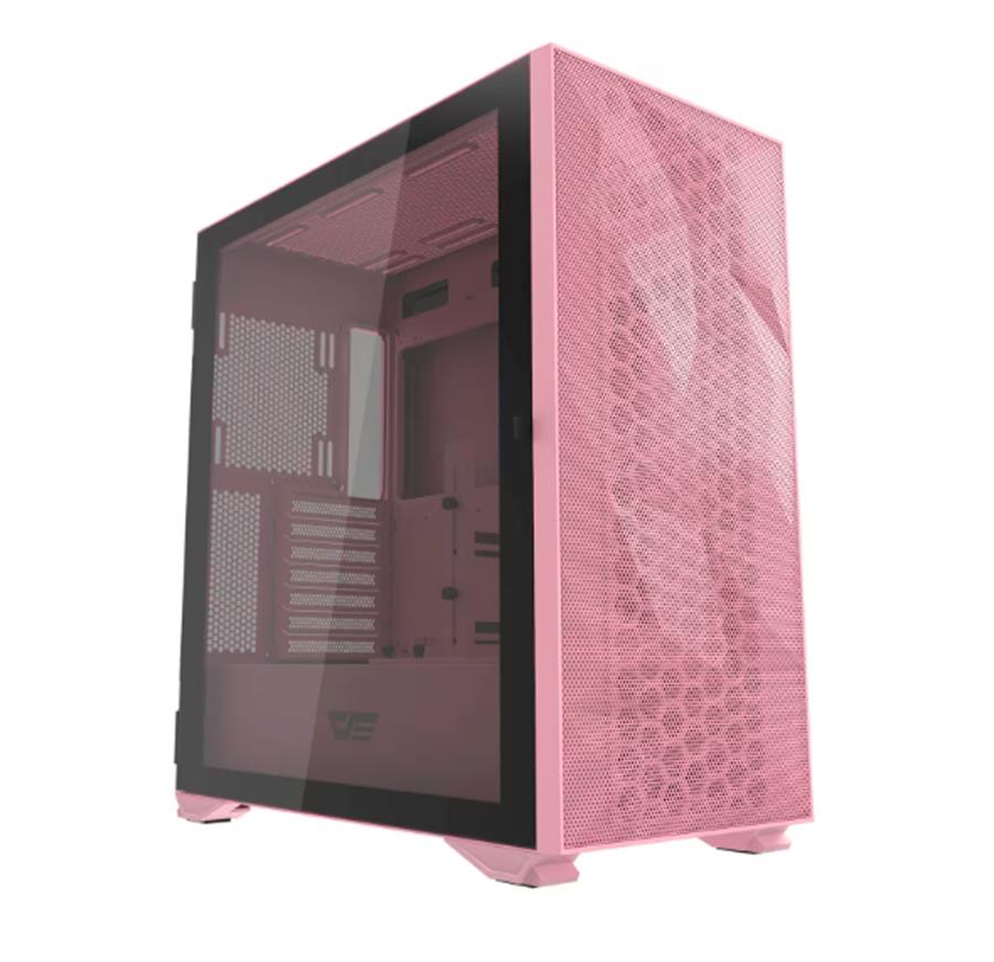 AIGO GABINETE GAMER DLX21 MESH MID TOWER ROSA