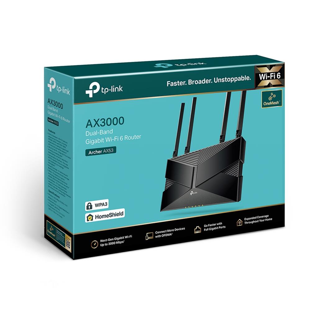 ROUTER TP LINK ARCHER AX53 AX3000 DUAL BAND GIGABIT