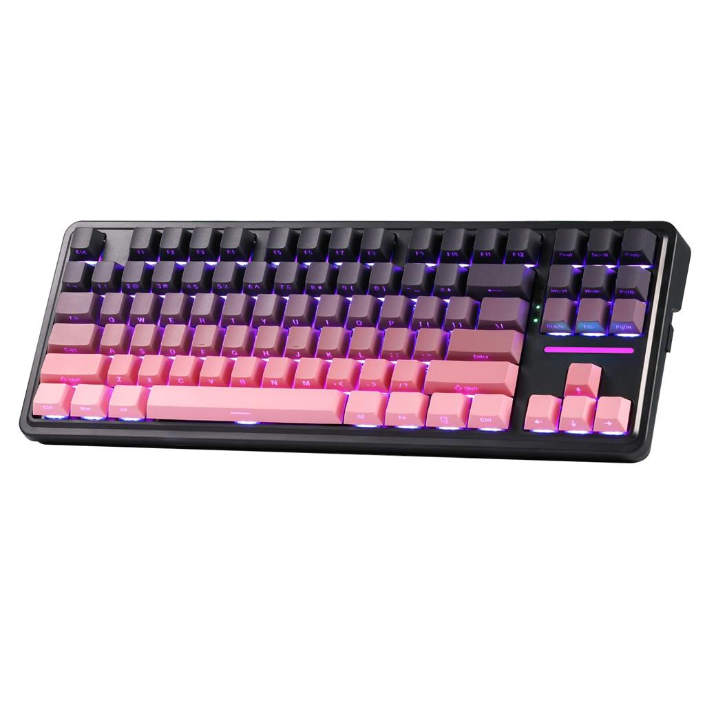 TECLADO GAMER REDRAGON MECANICO ANTONIUM PRO K728SP RGB 80% ROSA CONEXION TRI-MODO