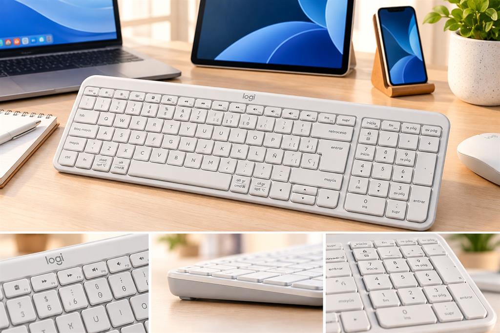 TECLADO INALAMBRICO BLUETOOTH LOGITECH MK250 BLANCO