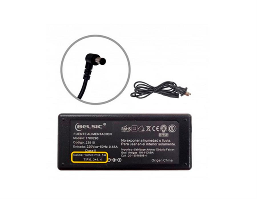 FUENTE BELSIC PARA MONITOR 19V 3.42A 6.5 X 4.4