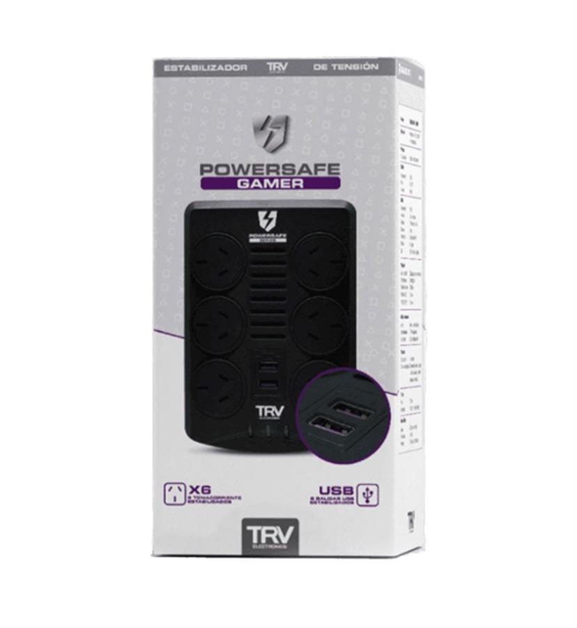 ESTABILIZADOR TRV POWERSAFE GAMER RJ-45 PORT