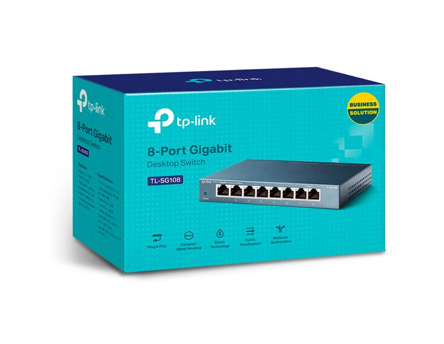 SWITCH TP LINK 8 PUERTOS 10/100/1000 -  TL-SG108