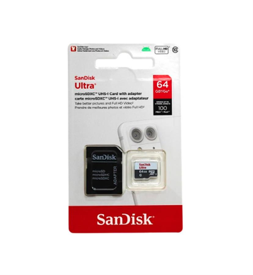 MICRO SD 64GB  ULTRA CLASE 10