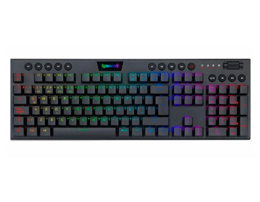 TECLADO MECANICO HORUS K618 BLACK SWITCH RED RGB INALAMBRICO