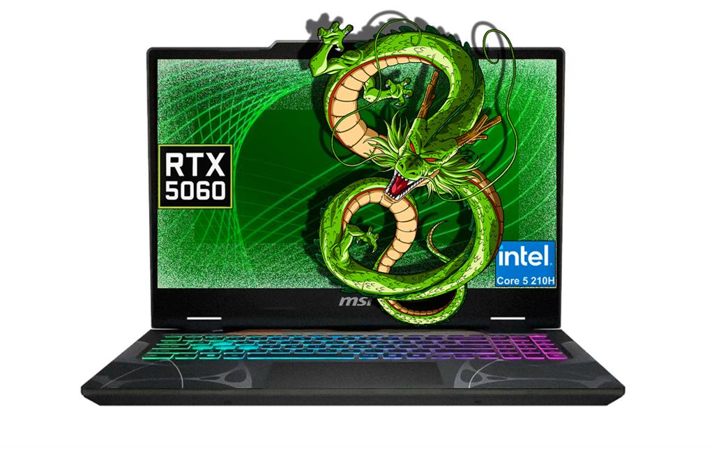 NOTEBOOK MSI CYBORG GAMING INTEL CORE™ 5 210H 16GB RAM 512GB SSD NVIDIA® RTX 5060 8GB 15.6" WUXGA 144HZ