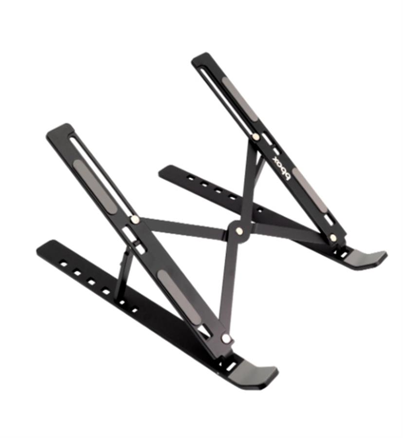 BASE NOTEBOOK ALUMINIO BBOX PLEGABLE HASTA 17" - NEGRO