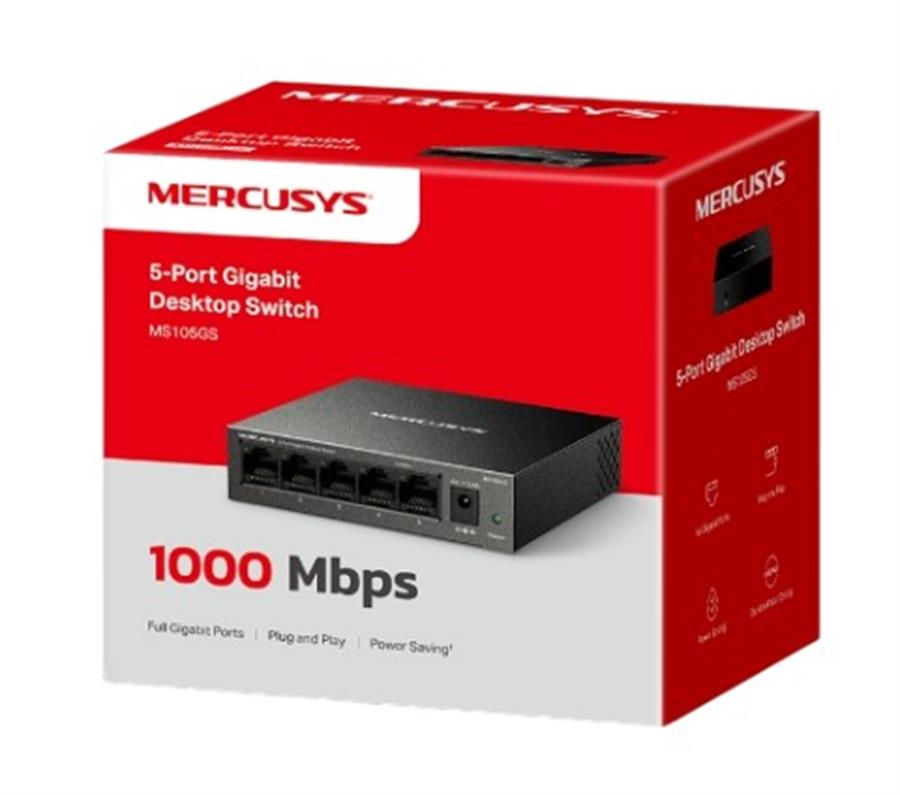 SWITCH 5P MERCUSYS MS105G 10/100/1000 DESKTOP
