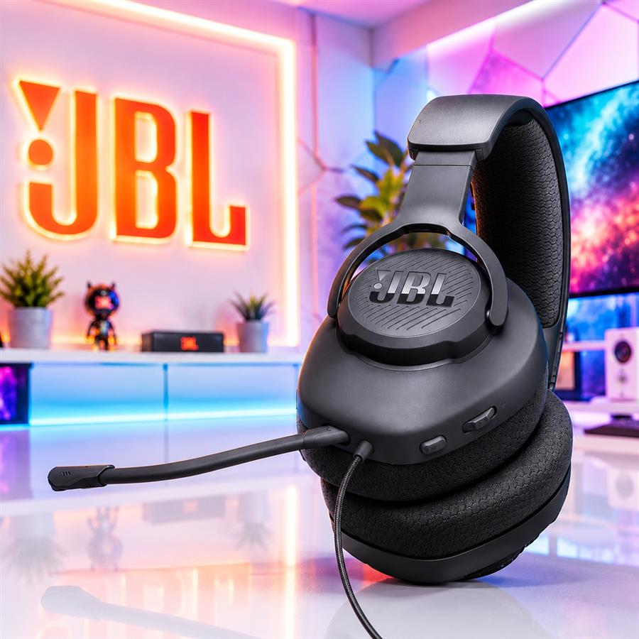 HEADSET GAMER  QUANTUM 100M2  C/ CABLE + MICROFONO - NEGRO