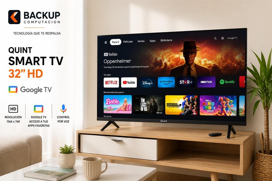 SMART TV  32" HD CON GOOGLE TV