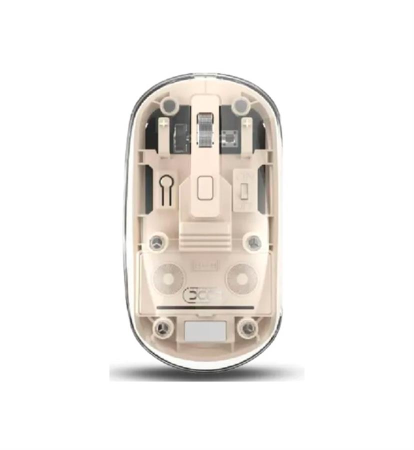 XO-M12 MOUSE INALAMBRICO BLUETOOTH RECARGABLE CREMA TRANSPARENTE