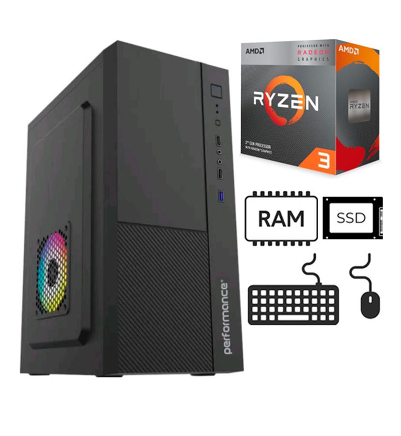 PC ARMADA RYZEN 3 3200G  8GB RAM  240GB SSD -  TECLADO & MOUSE