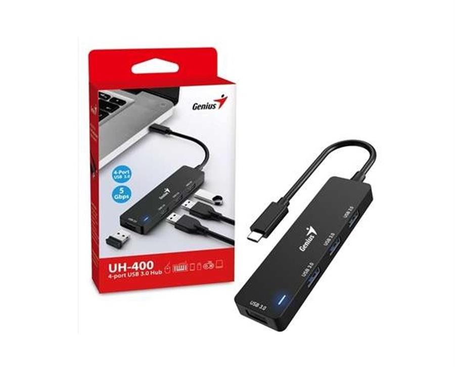 HUB GENIUS UH-400 USB-C A USB-A 3.0 X4