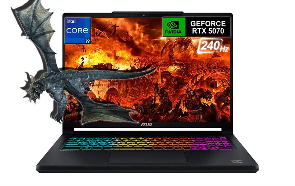 NOTEBOOK MSI CROSSHAIR 16 GAMING INTEL CORE ™ I9-14900HX 16GB RAM 512GB SSD NVIDIA® RTX 5070 8GB 16" WQXGA 240HZ