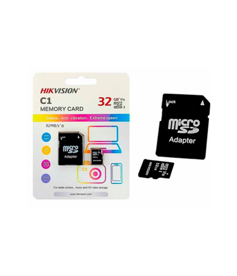MICRO SD 32GB CLASE 10 C/A HIKVISION