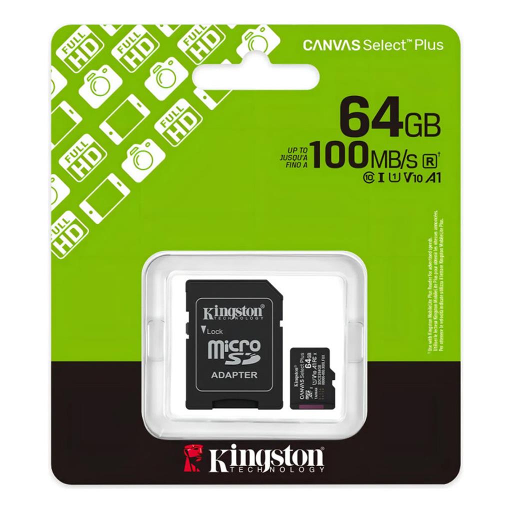 MICRO SD KINGSTON ULTRA 64GB ULTRA CLASE 10
