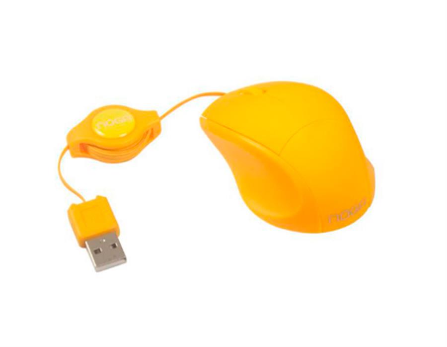NGM418 MOUSE RETRACTIL USB AMARILLO