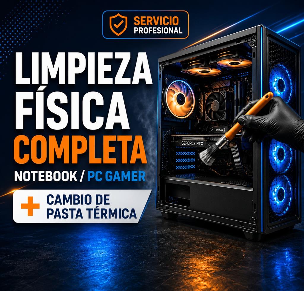LIMPIEZA FISICA COMPLETA DE NOTEBOOK/PC GAMER + CAMBIO DE PASTA TARMICA