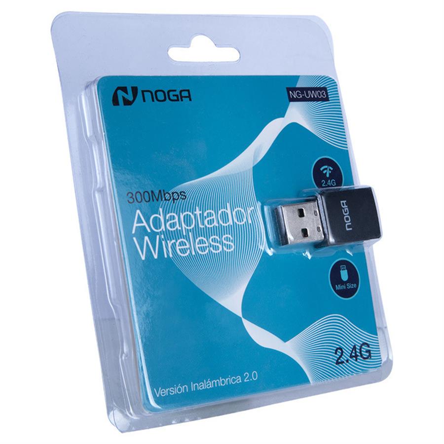 Placa De Red Wifi Usb Adaptador Pc Wireless 300mbp Noga Uw03
