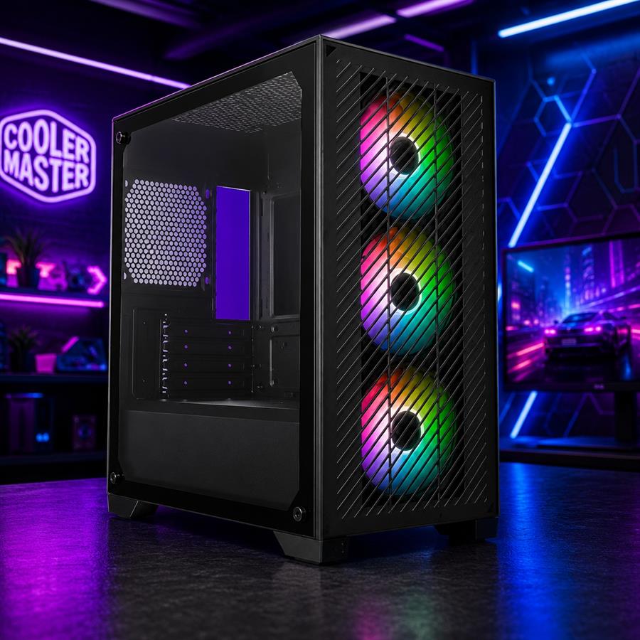 GABINETE ELITE 301 BLACK 3 FANS ARGB