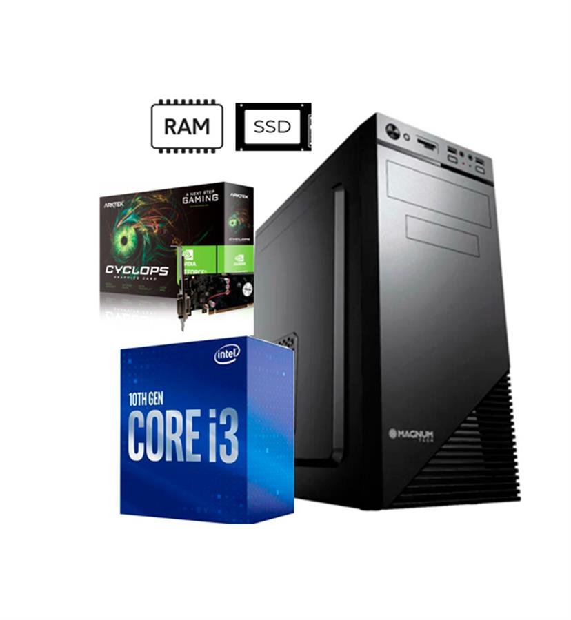 PC ARMADA INTEL I3-10100F 8GB RAM 240GB SSD GEFORCE GT610  1GB