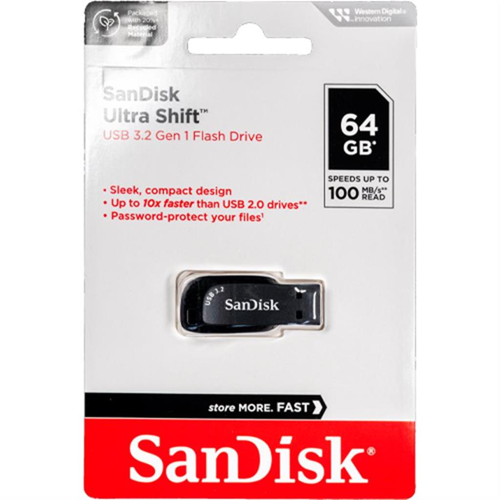 PENDRIVE 64GB SANDISK 3.2 ULTRA SHIFT