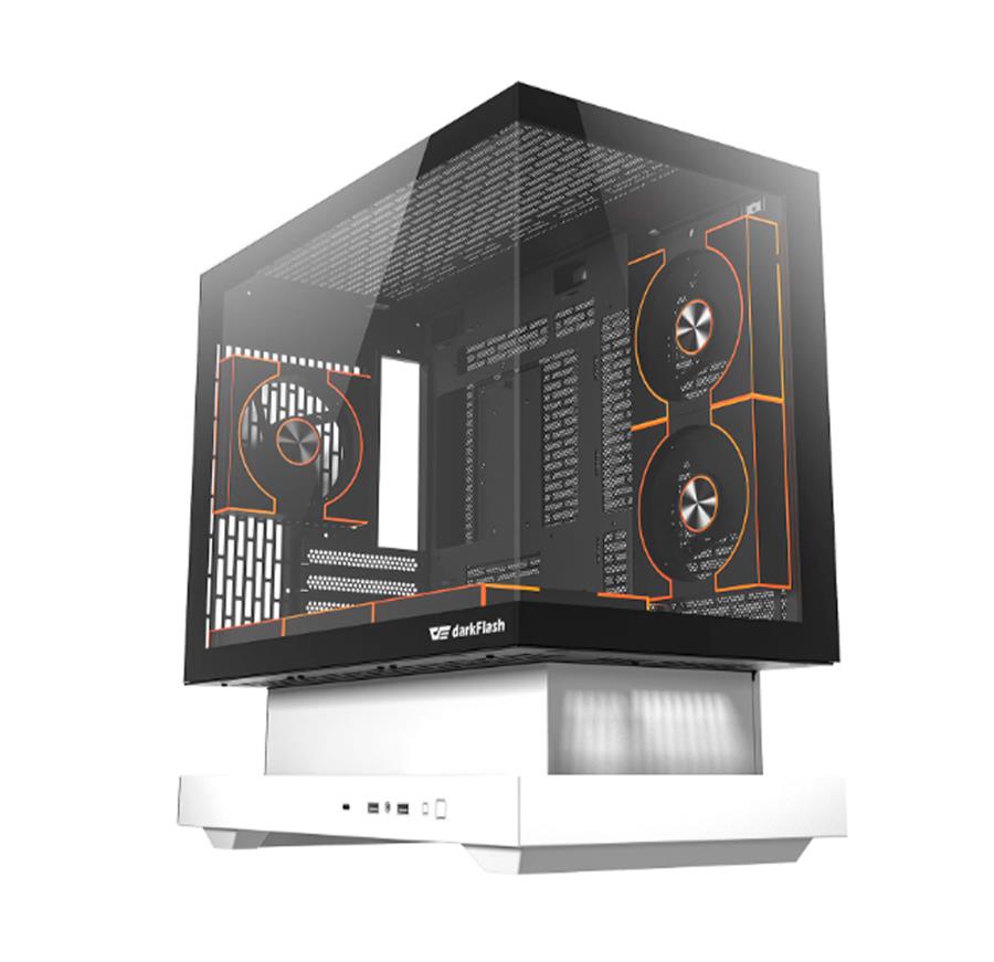 AIGO GABINETE GAMER  FLOATRON F1  6 FANS ARGB - BLANCO