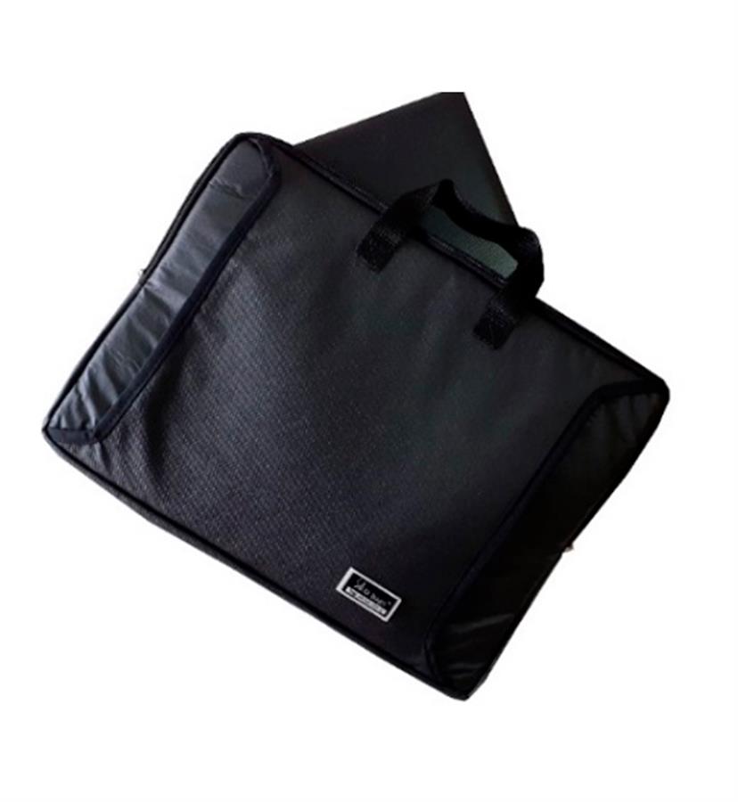 FUNDA NOTEBOOK 15.6 PULGADAS CON MANIJAS + BOLSILLO P/ CARGADOR - NEGRO