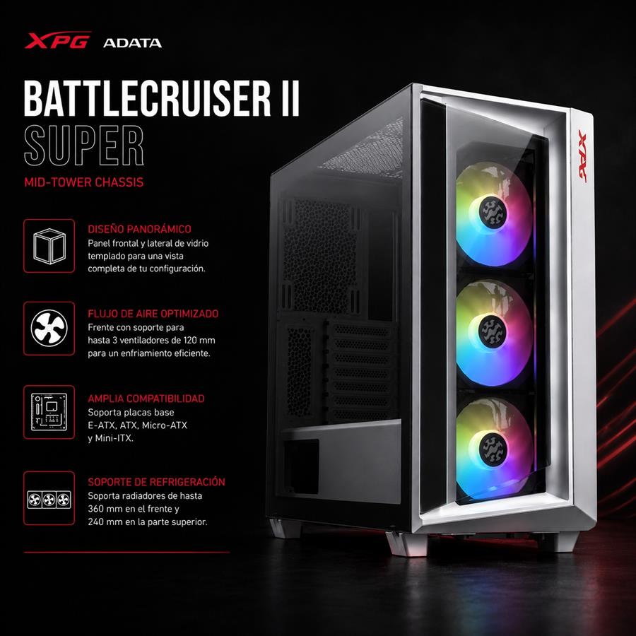 ADATA GABINETE  BATTLECRUISER MID TOWER