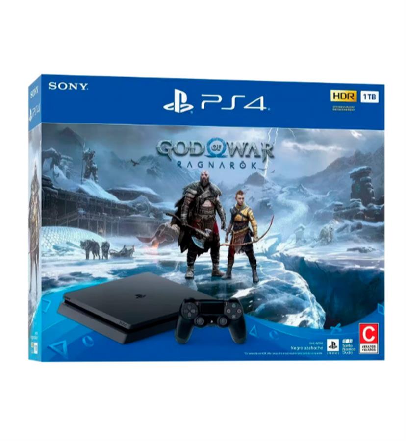 CONSOLA PLAYSTATION  4 + JUEGO GOD OF  WAR RAGNAROK   1TB SSD