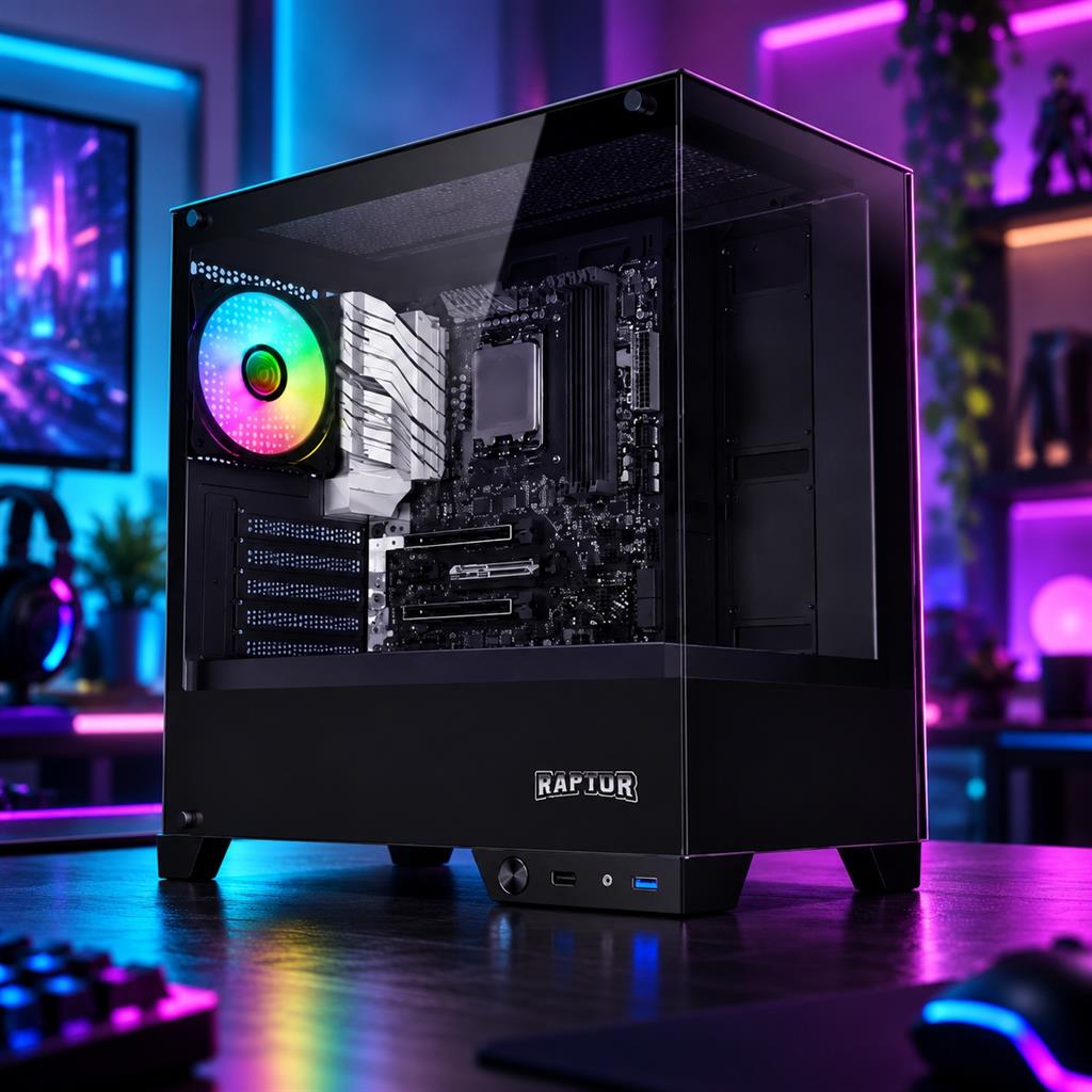 GABINETE GAMER RAPTOR THUNDER STRIKE TG RGB FAN X1