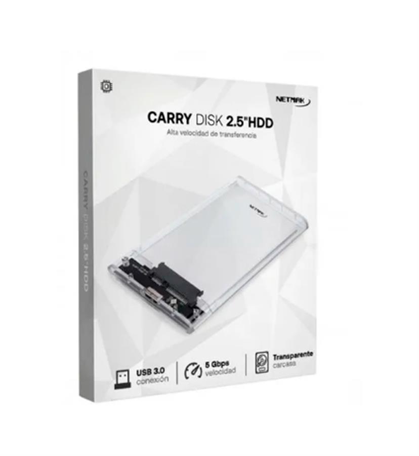 CARRY DISK EXTERNO TRANSPARENTE 2.5 SATA 2 - NM-CASE-TR