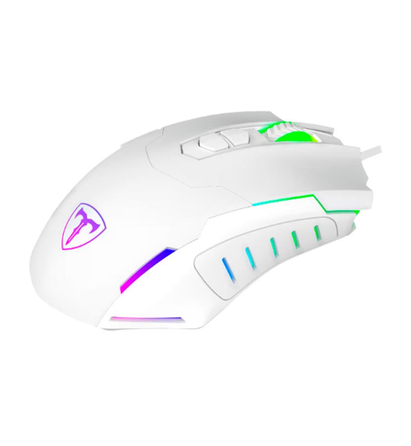BRIGADIER  MOUSE GAMER  7200 DPI CABLEADO BLANCO