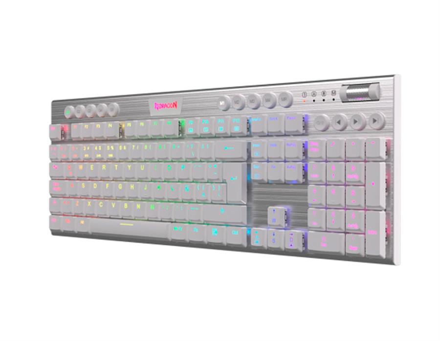 TECLADO HORUS FS BLANCO SW. ROJO ESPAÑOL  INALAM. -  K618W